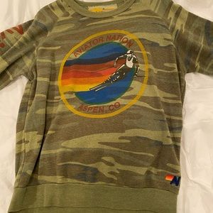 AVIATOR NATION CREW SWEATSHIRT CAMO